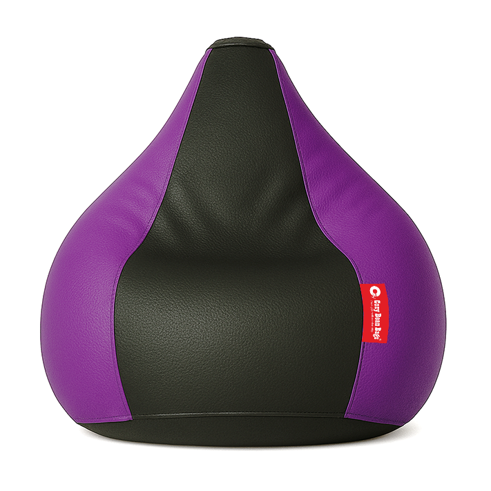 Dual Colour Bean Bag - Black and Purple