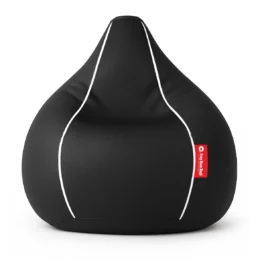 Sporty Egg Type Bean Bag Black and White