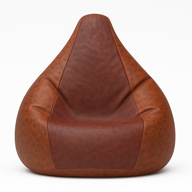 Dual Colour Bean Bag - Maroon and Tan Brown