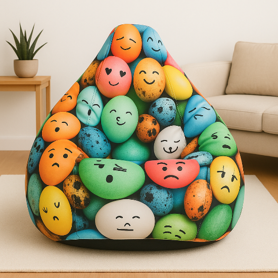 egg art bean bag