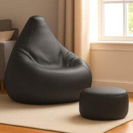 Cozy Black Bean Bag with Round Modo Combo Offer