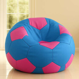 Cozy Foot Ball Bean Bag Royal Blue and Pink premium bean bag chair