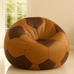 Cozy Foot Ball Bean Bag Tan Brown and Chocolate Brown premium bean bag chair