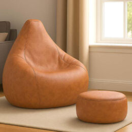 Cozy Sandal Colour Bean Bag with Round Modo Combo Offer